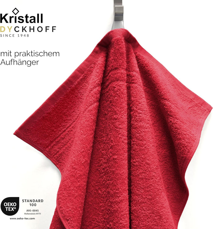 Dyckhoff Handtuch-Set, Baumwolle, rot, 26 x 36 cm, Rot