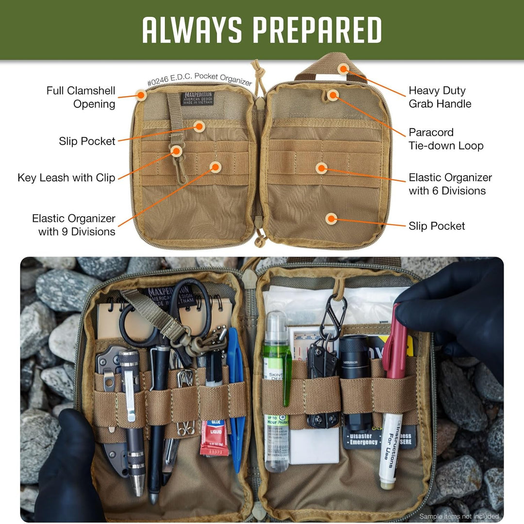 Maxpedition E.d.c. Pocket Organizer Tasche Einheitsgrösse Khaki, Einheitsgrösse Khaki