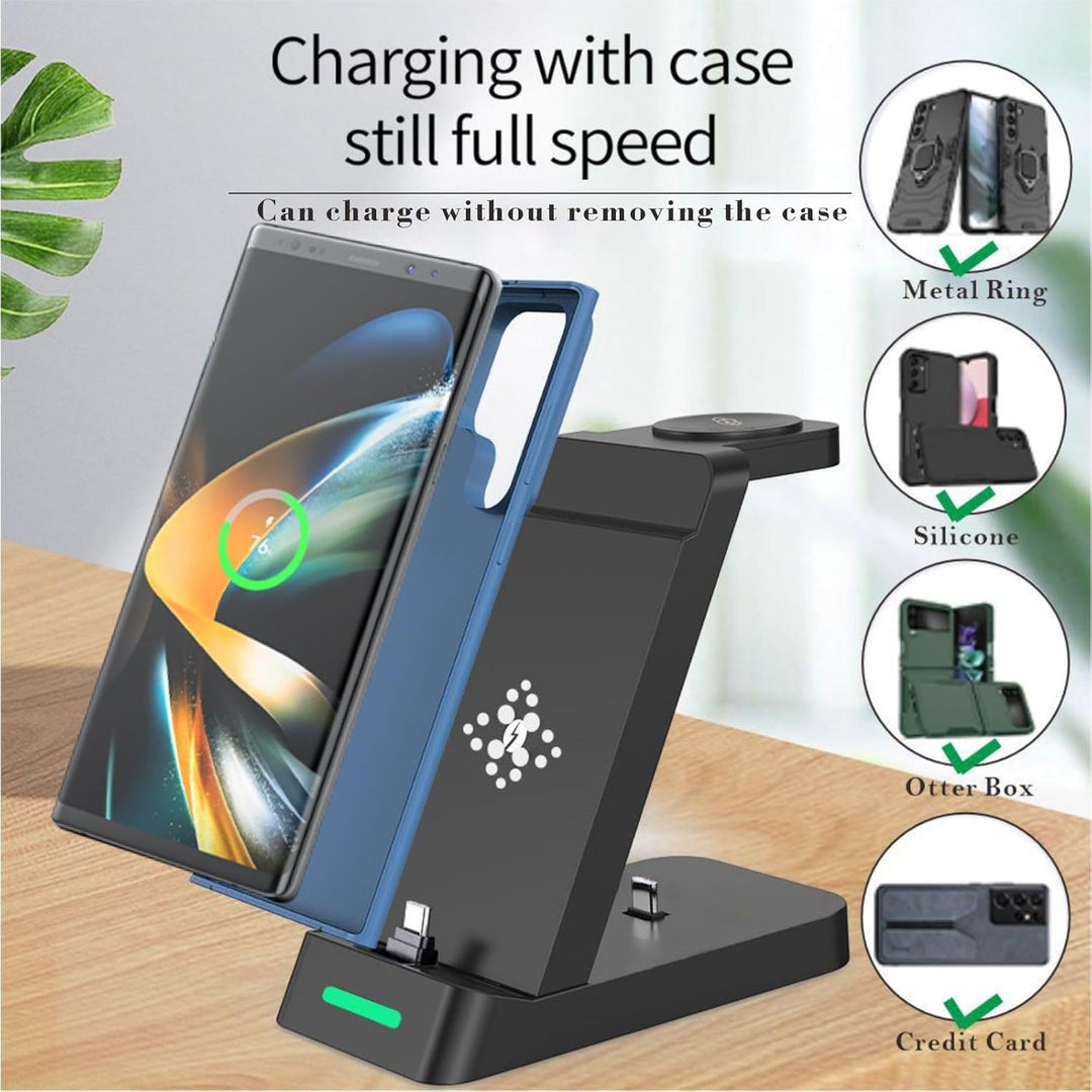 3 in 1 Ladestation für Samsung ladestation Watch und Handy, induktion ladegerät für Sumsung Galaxy S