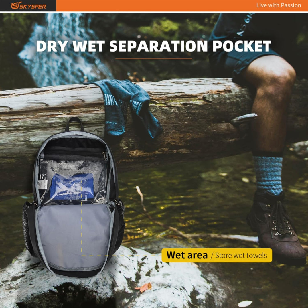 SKYSPER 20L Faltbarer Rucksack Ultraleicht Tagesrucksack Wasserfest Daypack Reiserucksack Wanderruck
