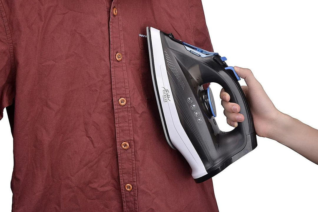 Sichler Haushaltsgeräte Bügeleisen kabellos: Kabelloses 2in1-Dampfbügeleisen mit Basisstation, 2.200