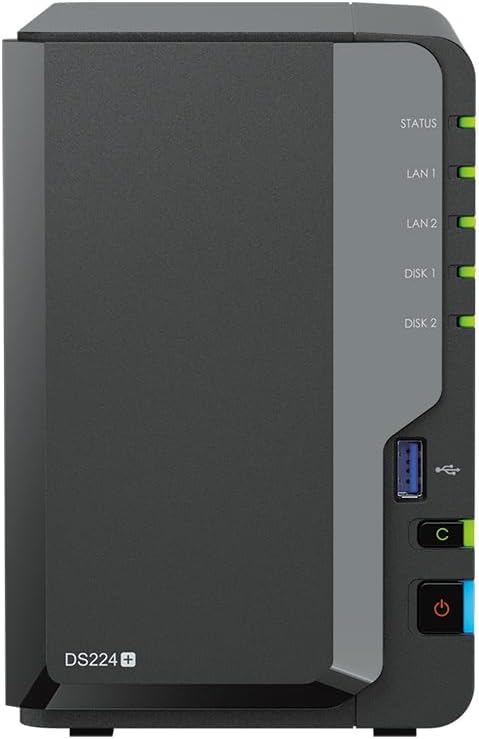 Synology DS224+ 6GB Syno NAS 20TB (2X 10TB) Seagate IronWolf, montiert und getestet mit SE DSM insta