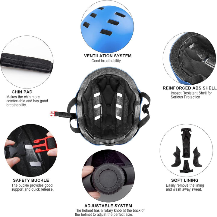 KORIMEFA Kinder Fahrradhelm Kinderhelm Radhelm Sporthelm CE-Zertifizierung für Fahrrad Skateboard Sc