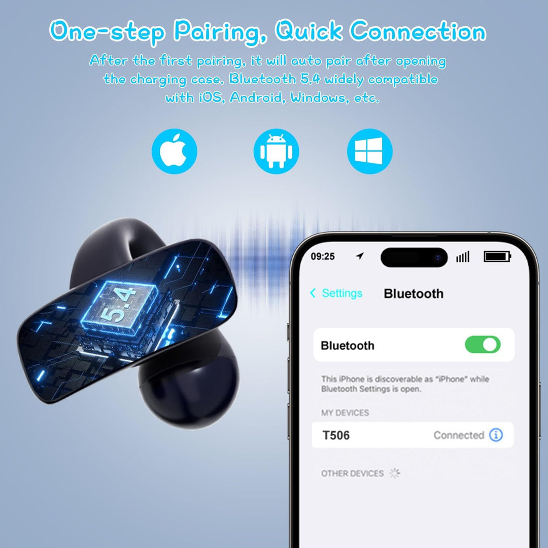 BANIGIPA Kinder True Wireless Earbuds, 5g Ultraleicht komfortable offene Ohrhörer mit Mikrofon zum H
