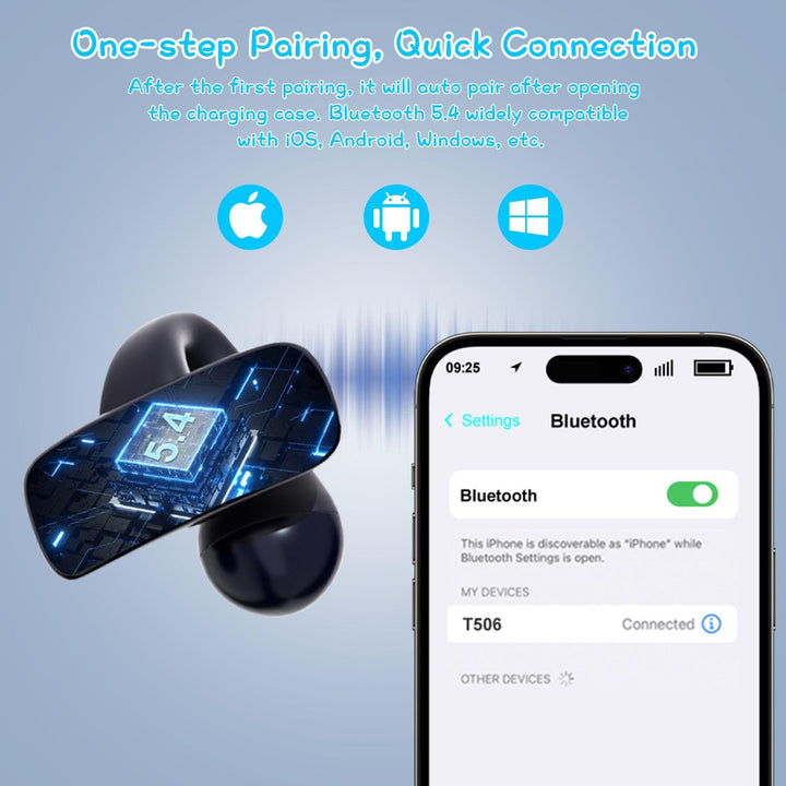 BANIGIPA Kinder True Wireless Earbuds, 5g Ultraleicht komfortable offene Ohrhörer mit Mikrofon zum H