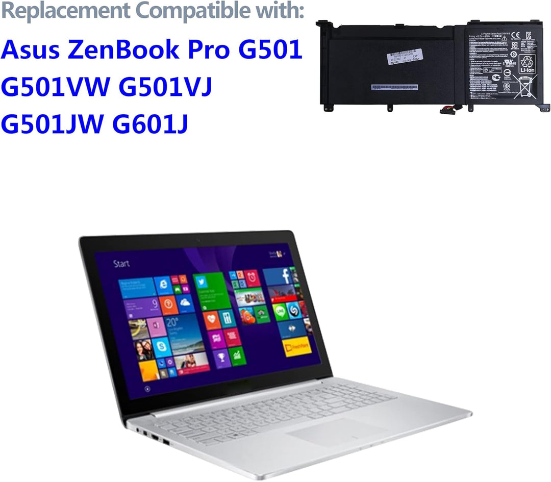 swark Laptop Akku C41N1416 kompatibel mit Asus ZenBook Pro G501 G501VW G501VJ G501JW G601J N501J N50