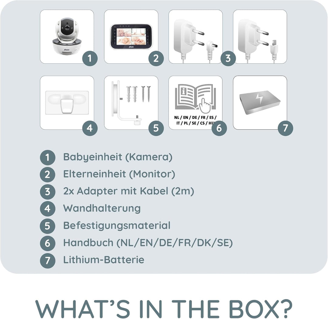 Alecto DVM200M Funk Babyphone steuerbarer Kamera - 100% störungsfreie Babyfon - Indoor Baby Monitor