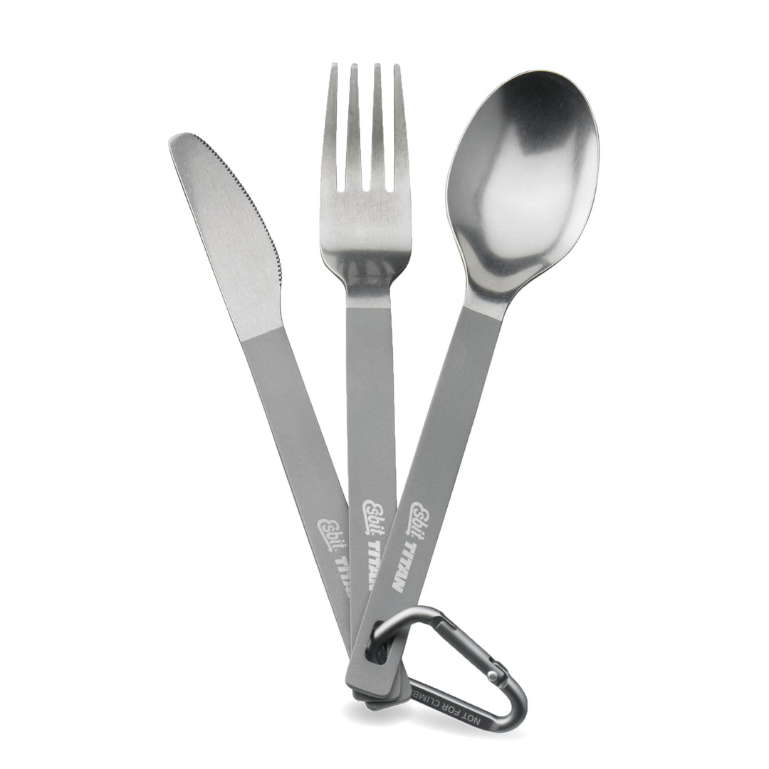 Esbit Titanbesteck, 3-teilig, ultraleicht Silber, Silber