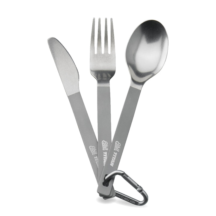 Esbit Titanbesteck, 3-teilig, ultraleicht Silber, Silber
