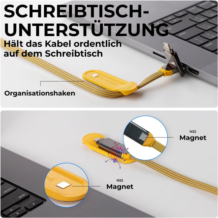 Rolling Square inCharge XL 300 cm - USB-C-Kabel, Universal-Smartphone-Kabel, Geschenk für Männer, 6-