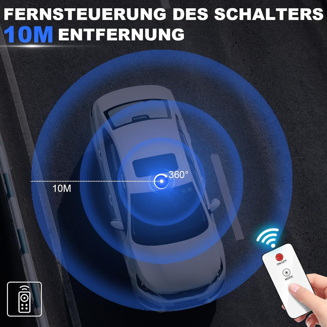 antom Rundumleuchte akku Mit Fernsteuerung 9 Blitzmuster 12V 24V Blau Warnleuchte led magnet mit Kfz
