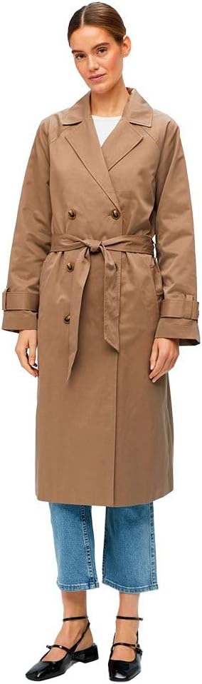 Object Damen Objclara Keily Trench Coat Noos Trenchcoat 34 Fossil, 34 Fossil