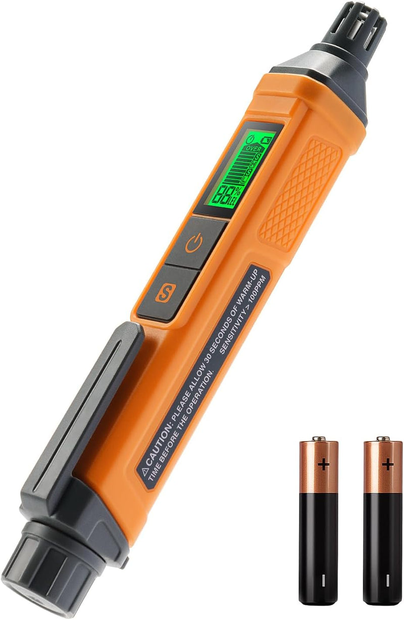 Gasmelder, Toptes PT205 Gaslecksuchgerät mit Akustischem und Optischem Alarm, Gasprüfgerät Mit %LEL-