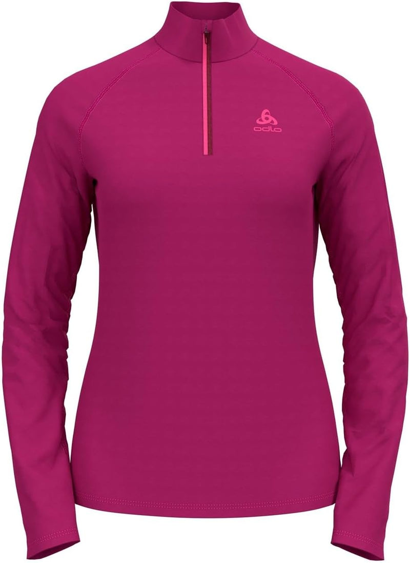 Odlo Damen Besso_542471 Mid Layer mit Reissverschluss M Festival Fuchsia, M Festival Fuchsia