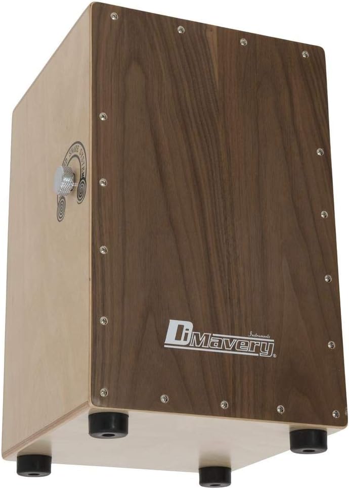 DIMAVERY CJ-500 Cajon, Walnuss, verstellbar | Mit verbessertem Snare-System | Inkl. gepolsterter Tas