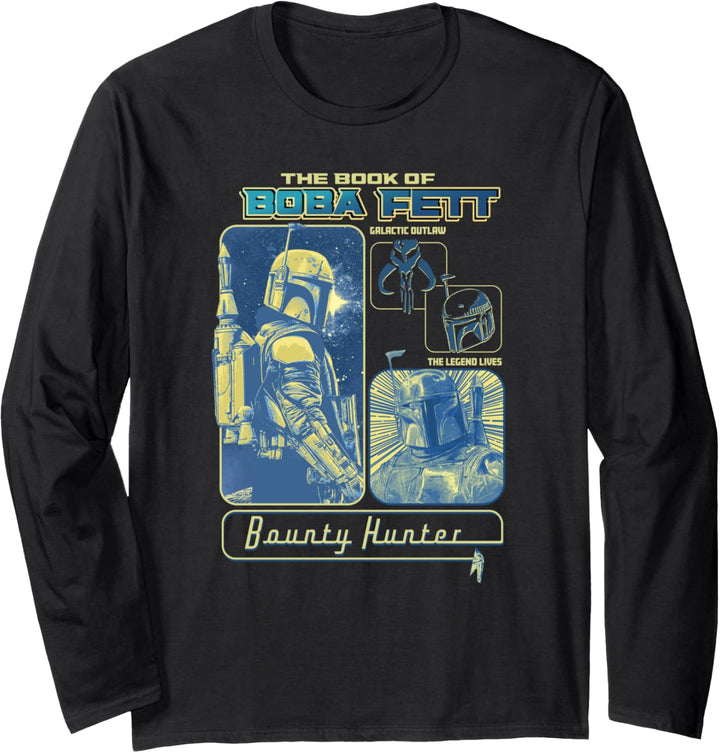 Star Wars The Book Of Boba Fett Bounty Hunter Panels Langarmshirt