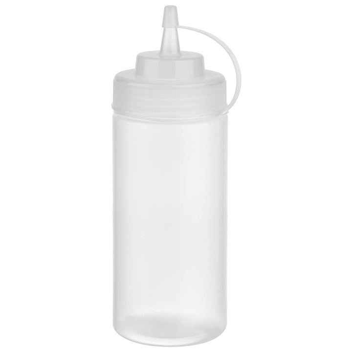 APS Quetschflasche, 6er Set Ø 7 cm, H: 20 cm, 490 ml Polyethylen, transparent mit Schraubdeckel mit