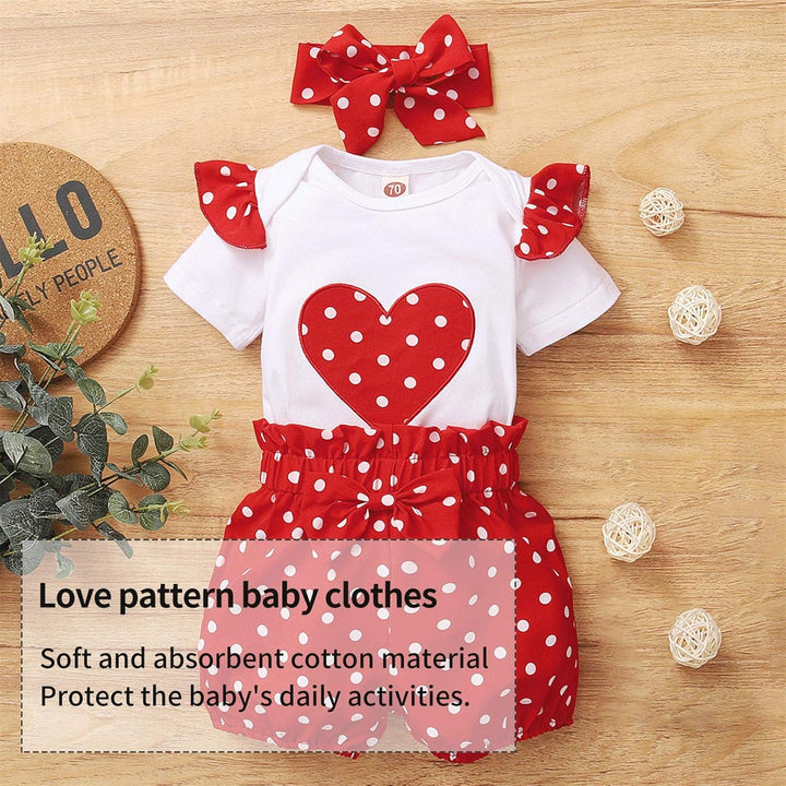 Sommer Strampler Set für Babys 0-18 Monate - Kurzarm Body + Hose + Stirnband Mädchen, Neugeborenen K