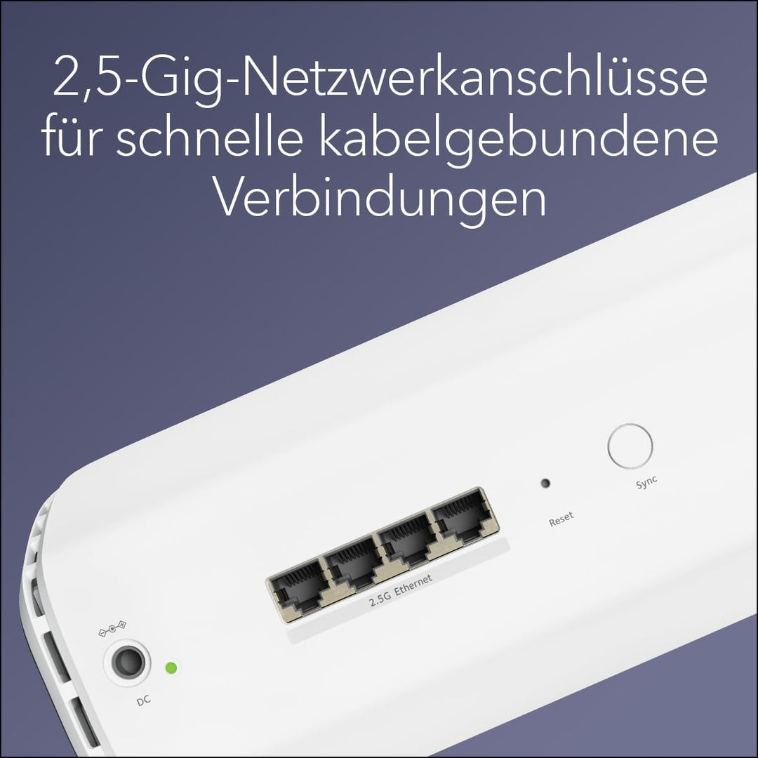 NETGEAR Orbi Serie 870 | Mesh WiFi 7 Satellit | RBE870 | Kompatibel mit Orbi Serie RBE872 und RBE873