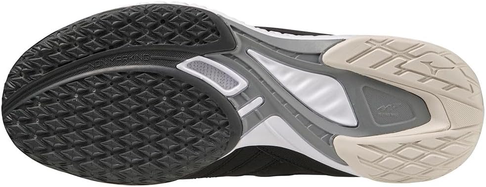 Mizuno Unisex Wave Gk Indoor 47 EU Schwarz Silber Weiss, 47 EU Schwarz Silber Weiss