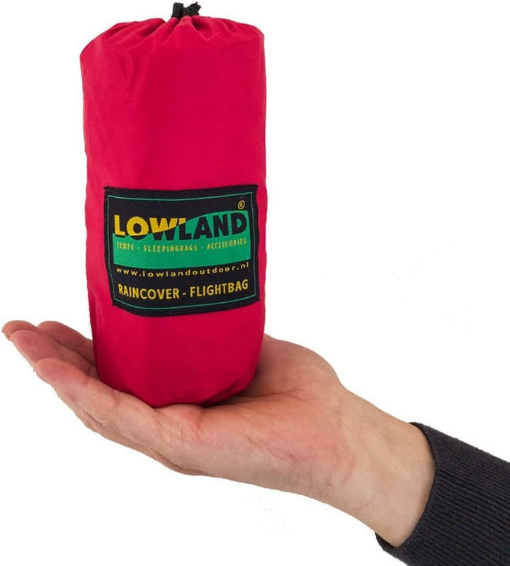 LOWLAND OUTDOOR® Regen- und Transporthülle für Rucksäcke - Wasserabweisend, Rot