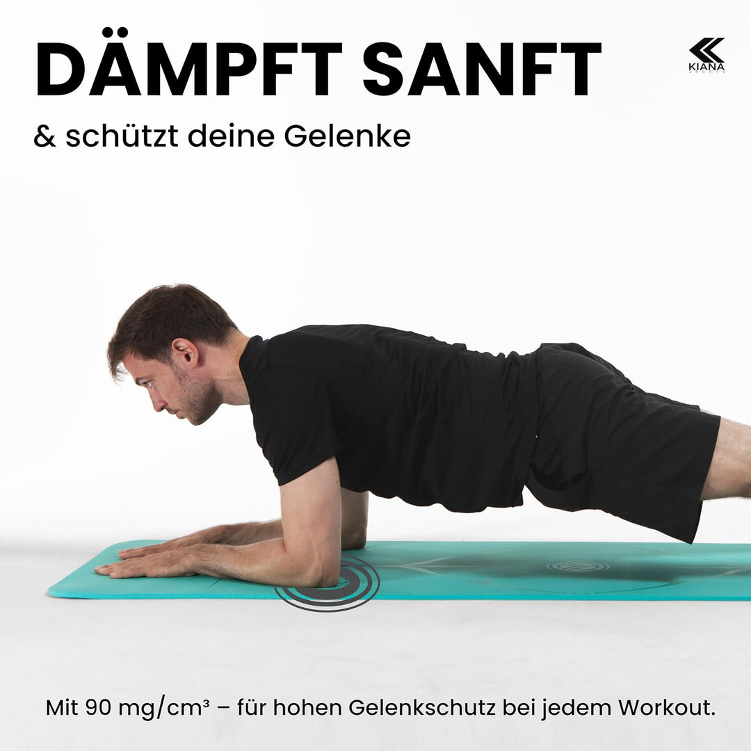 Yoga Matte aus Deutscher Entwicklung – Rutschfeste &amp; gelenkschonende Yogamatte – 2 Komfort-Dicken (1