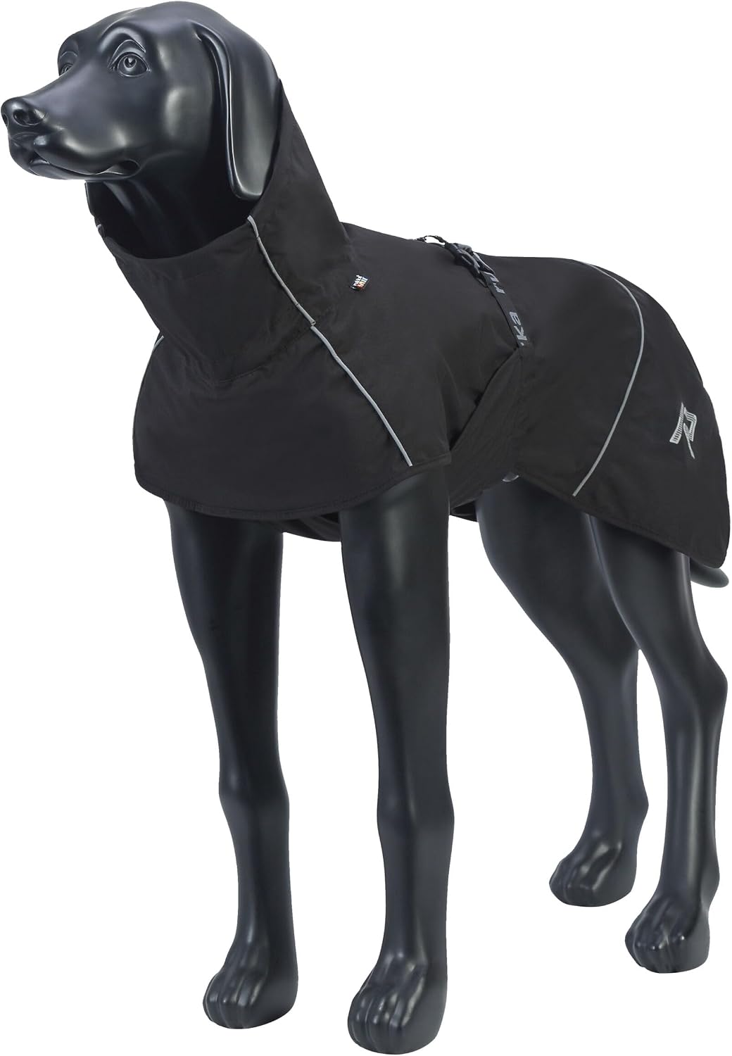 Rukka Pets HAYTON ECO Regenmantel für Hunde Schwarz 25 25 Schwarz, 25 Schwarz