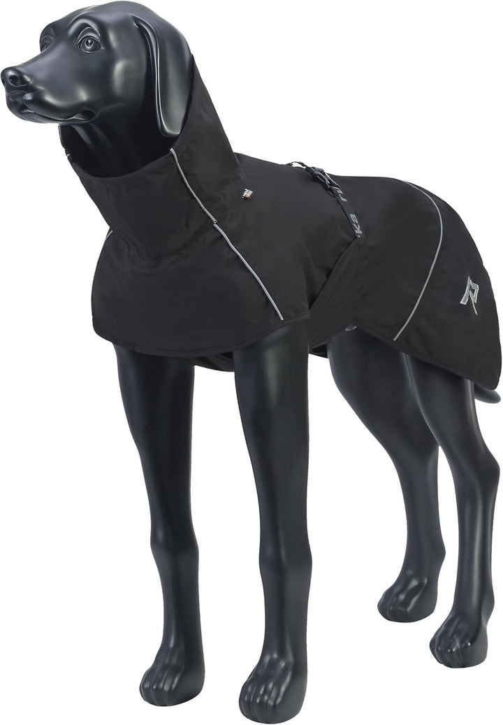 Rukka Pets HAYTON ECO Regenmantel für Hunde Schwarz 25 25 Schwarz, 25 Schwarz