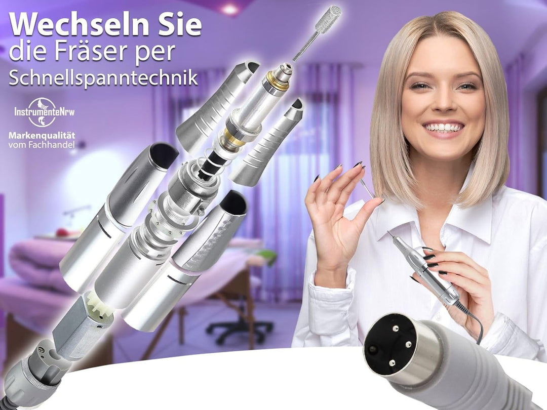 Nagelfräser Ersatz Handstück Maniküre und Pediküre für natürliche & künstliche Nägel Handteil für Fu