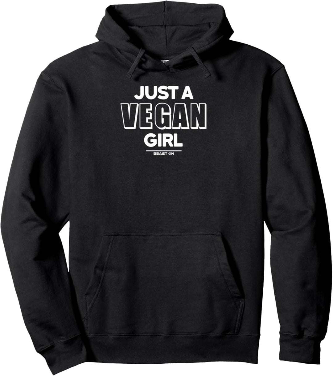 Just a Vegan Girl Training Fitness Motivation Gym Sprüche Pullover Hoodie