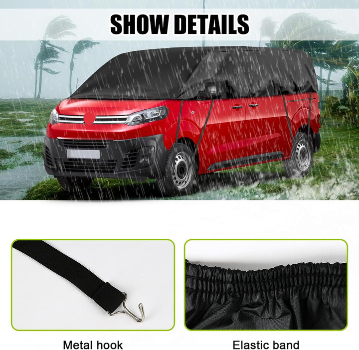 Autoabdeckung Wasserdicht Ersatz für Citroen Jumpy SWB 2016-2025, Sonnenfest Hälfte Autoabdeckung, H