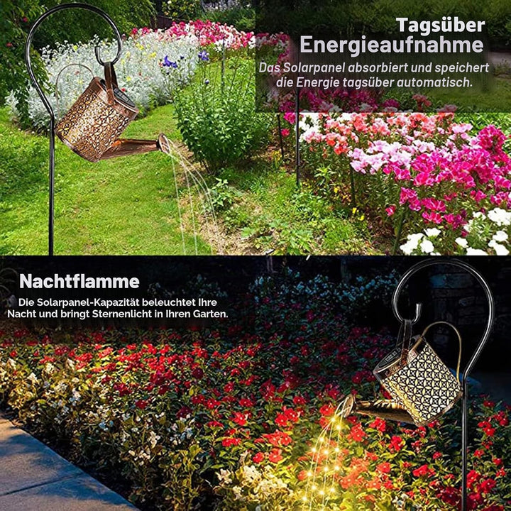 Solar Giesskanne Licht mit Lichterkette,Aussen Solar LED Licht für den Aussenbereich, Lichterkette z
