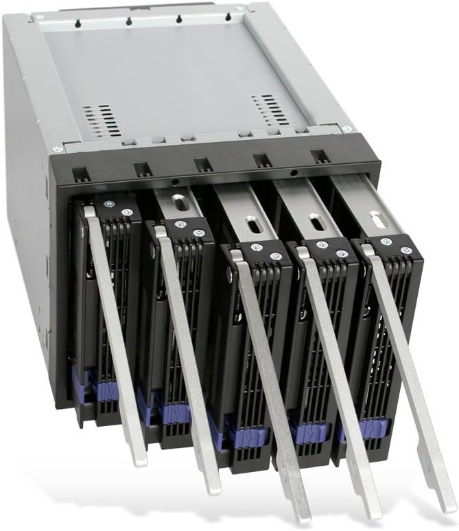 ICY DOCK FatCage MB155SP-B - 5-Bay SATA Hot Swap Backplane für 2,5"/3,5" HDDs/SSDs, MB155SP-B