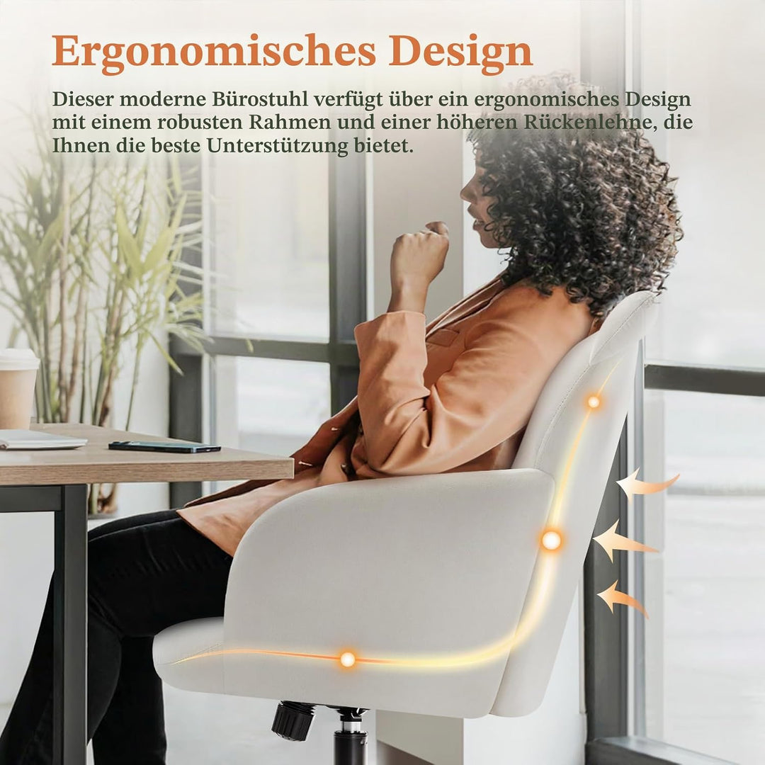 IWMH Bürostuhl,Ergonomisch Homeoffice Stuhl mit breiter Sitzfläche,Schreibtischstuhl mit Katzenmotiv