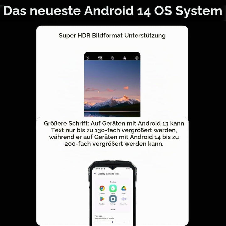 DOOGEE S118 Smartphone ohne Vertrag, Helio G99 Octa Core 20GB + 512GB, 10800mAh Akku / 33W, Robustes