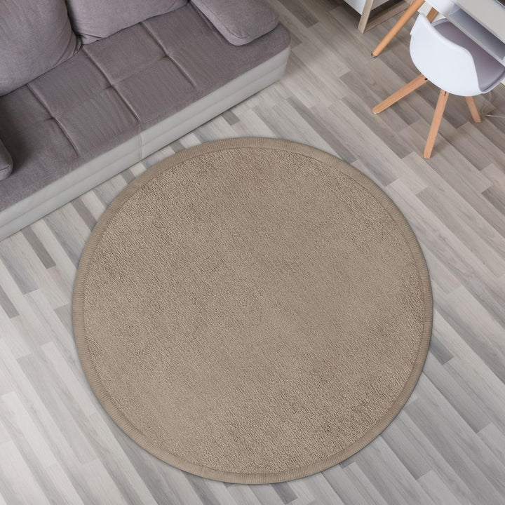 TT Home Krabbelmatte Babyzimmer Teppich Spielmatte Kinder Unifarben rutschfest Flauschig, Farbe: Bei