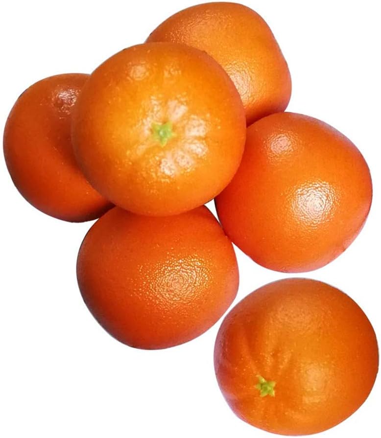 Ulalaza 6 Stück gefälschte orange künstliche Früchte Modell lebensechte Mandarine Home House Küche P