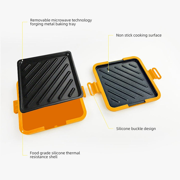 Sandwichpresse für die Mikrowelle – Silikon-Antihaft-Toast-Maker, hitzebeständiger Käse-Toaster, Sna