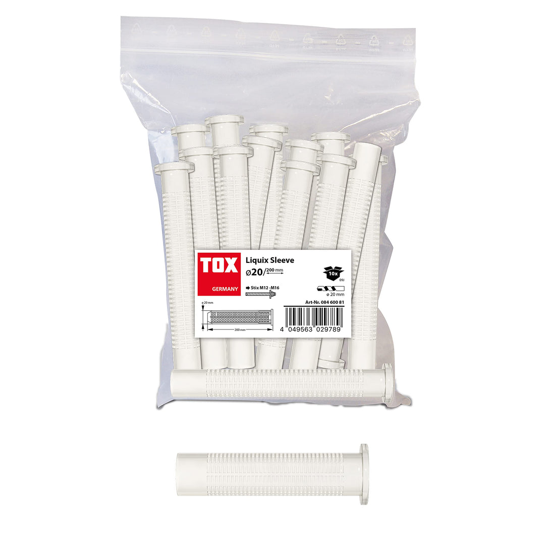 TOX Siebhülse Liquix Sleeve 20 x 200 mm, Zubehör zur sicheren Verarbeitung von TOX Verbundmörtel in
