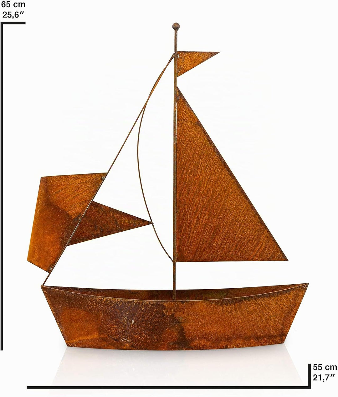 Blümelhuber Gartendeko Rostoptik Segelschiff - Rost Deko für Garten zum Bepflanzen - Maritime Edelro