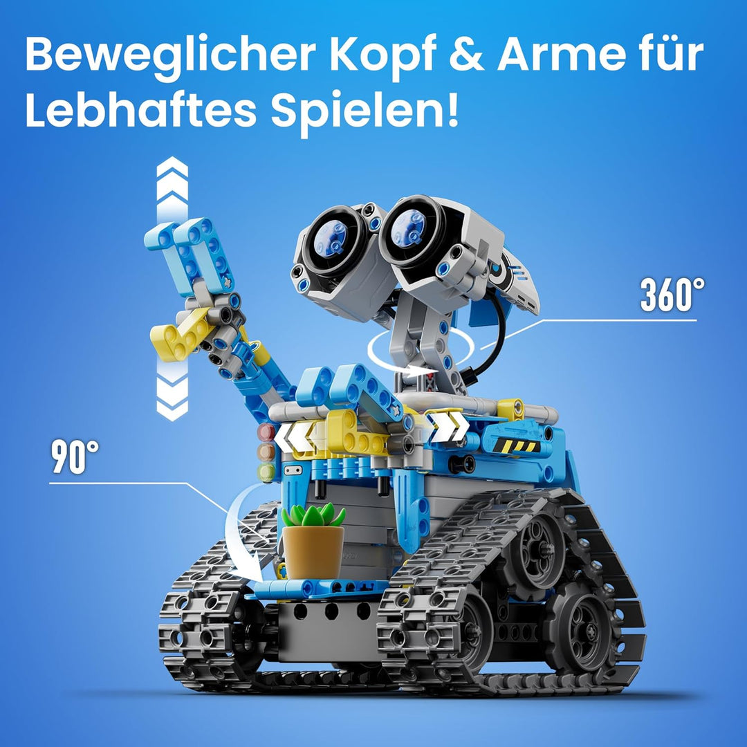 Sillbird Technik Roboter Kinder Bauspielzeug, Programmierbarer Roboter Bausatz, Ferngesteuerte Robot