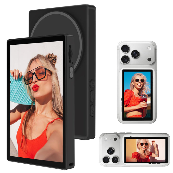 LAMA Handy Selfie Monitor 3,97" Smartphone Rückkamera mit Touchscreen, Magnetisch Vlog Bildschirm Ko