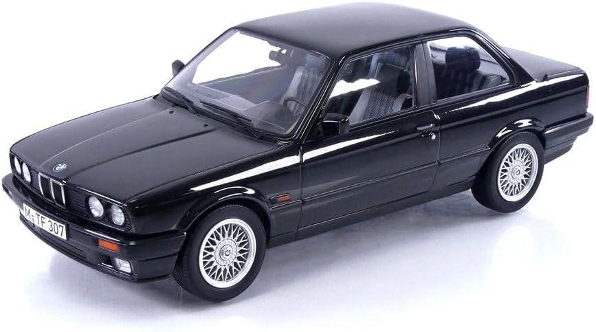 Norev 183203 BMW 325i 1988 Black metallic 1:18 Miniatur, Mehrfarbig, 1/18e