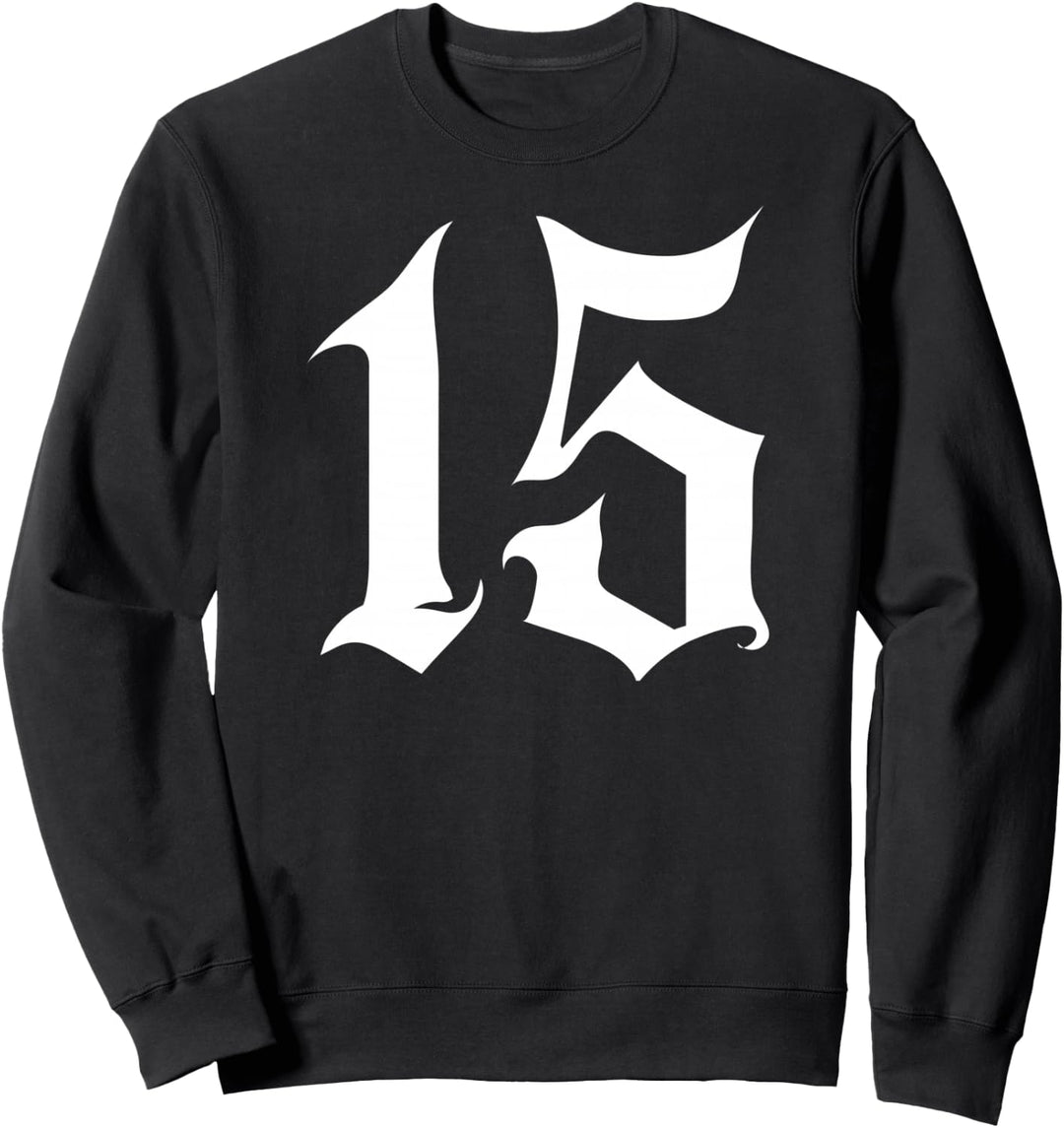 Alte englische Nummer 15 oder Fünfzehn Sweatshirt