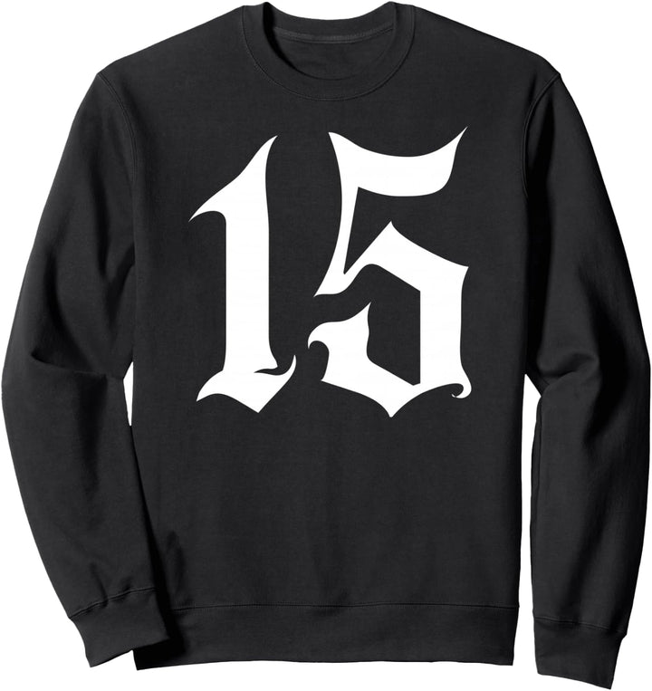 Alte englische Nummer 15 oder Fünfzehn Sweatshirt