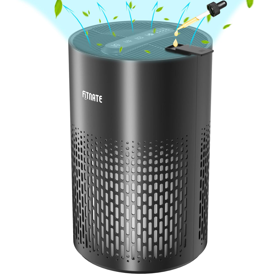 Luftreiniger für Zuhause mit ätherischem Öl Diffusor, FITNATE HEPA Filter, Luftreiniger für grosse R