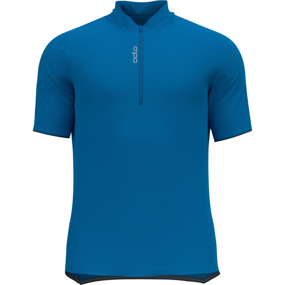 Odlo Herren Essentials_411972 Radtrikot halber Reissverschluss, S Indigo Bunting