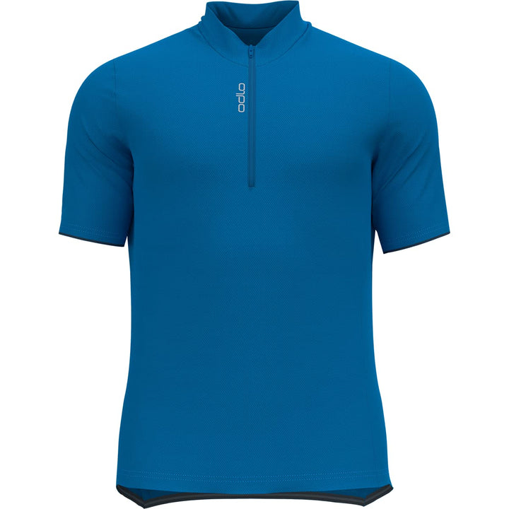 Odlo Herren Essentials_411972 Radtrikot halber Reissverschluss, S Indigo Bunting