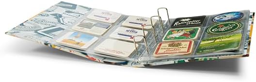 Leuchtturm 342618 Grande Bierdeckel-Sammel-Album inkl. Transparente Hüllen für je 6 Bierdeckel