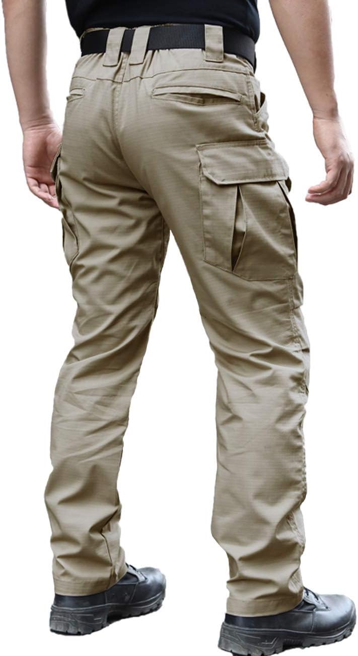 zuoxiangru Wasserfeste Herren Hose Relaxed Fit Tactical Combat Army Cargo Arbeitshose mit Mehrfachta